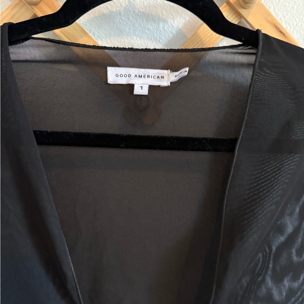 Good American Black Mesh Sleeveless Dress - Picture 3 of 4